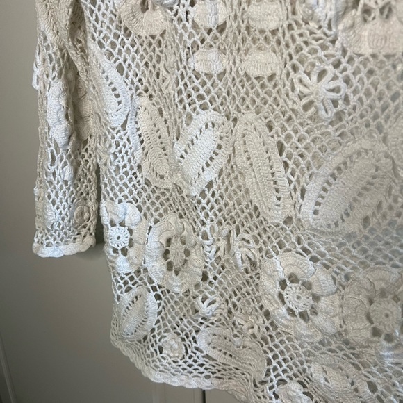 Vintage Hand Knit Crochet Cottagecore Sweater - Picture 8 of 13
